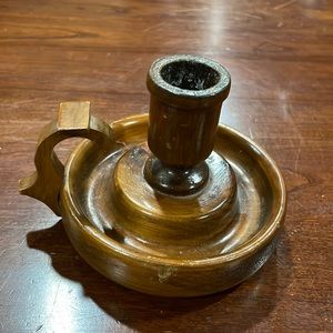 Vintage Wood Candleholder